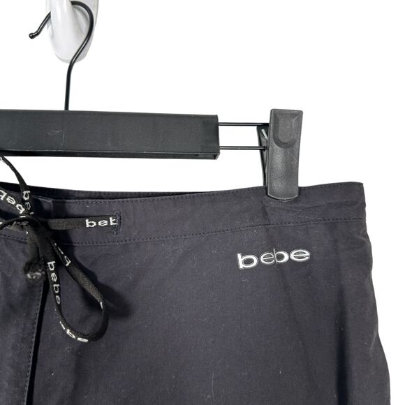 Bebe Sport BBSP Vintage Tear Away Slit Black Grunge Goth Maxi Skirt Size Medium - Picture 5 of 5